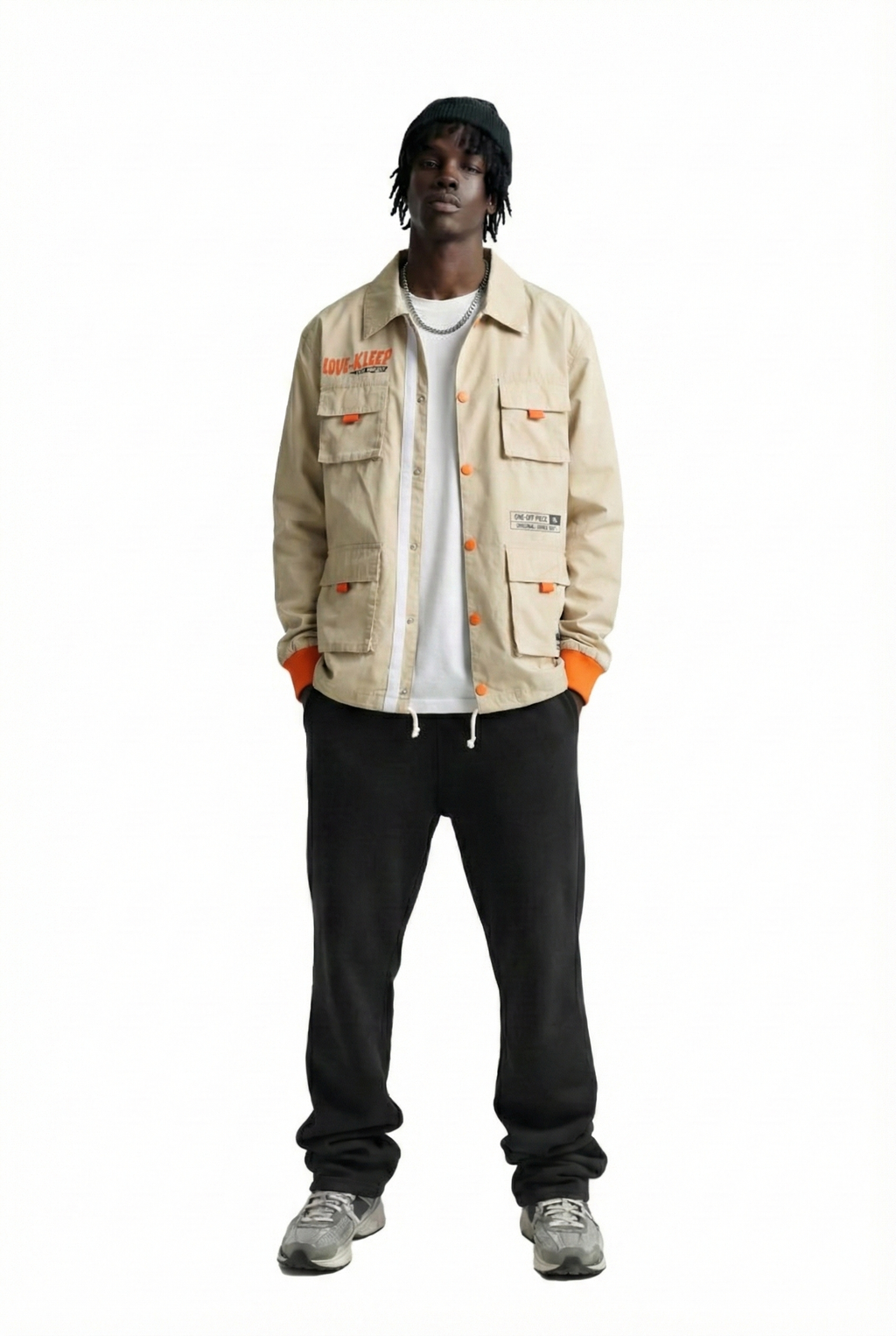 NUAL Men's premium crispy nylon long sleeve coach jacket
