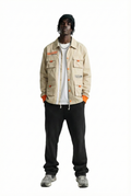 NUAL Men's premium crispy nylon long sleeve coach jacket