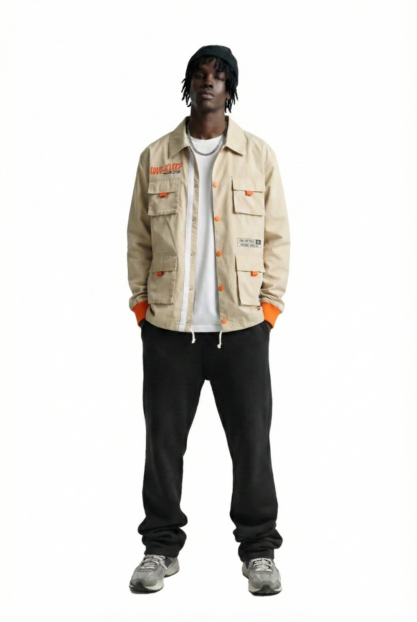 NUAL Men's premium crispy nylon long sleeve coach jacket