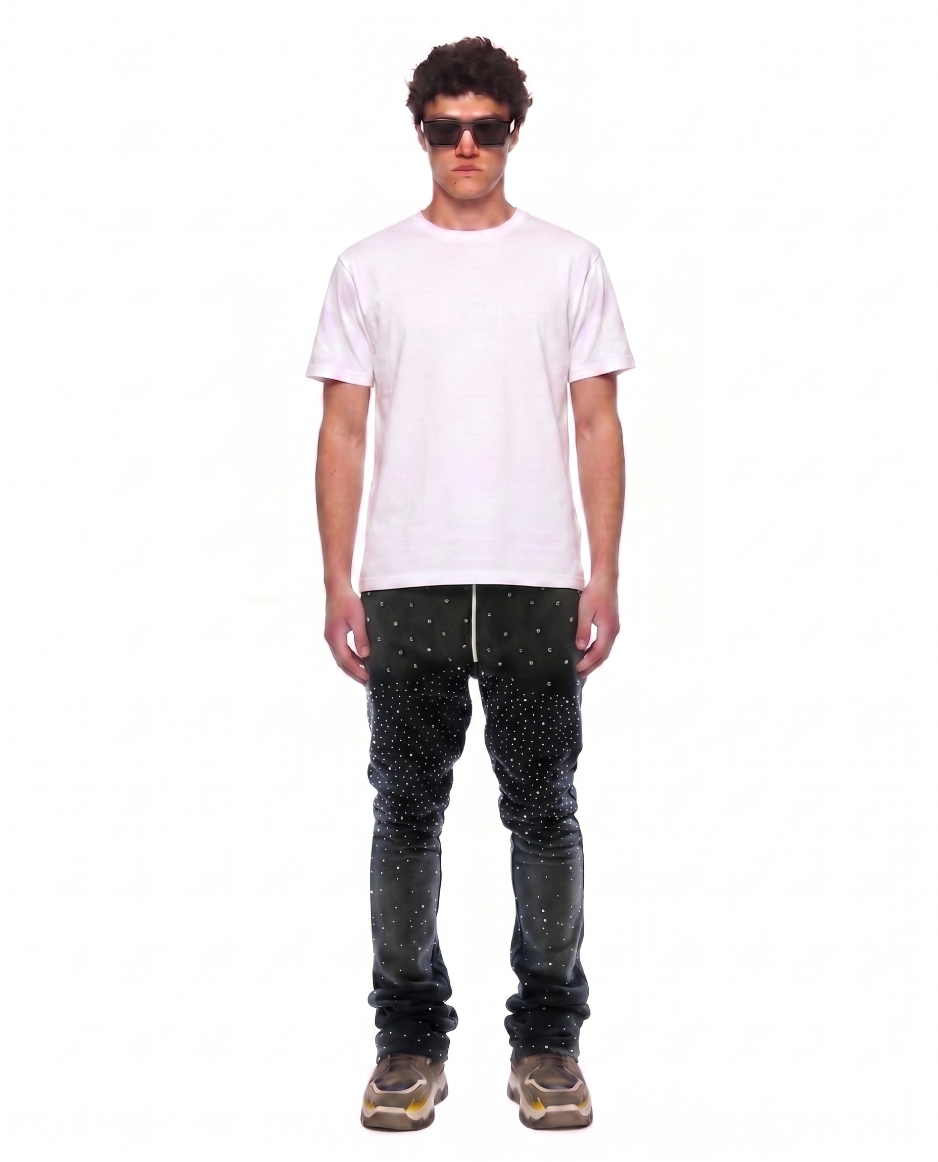 ZICORN Washed French Terry Stacked Jogger Pants
