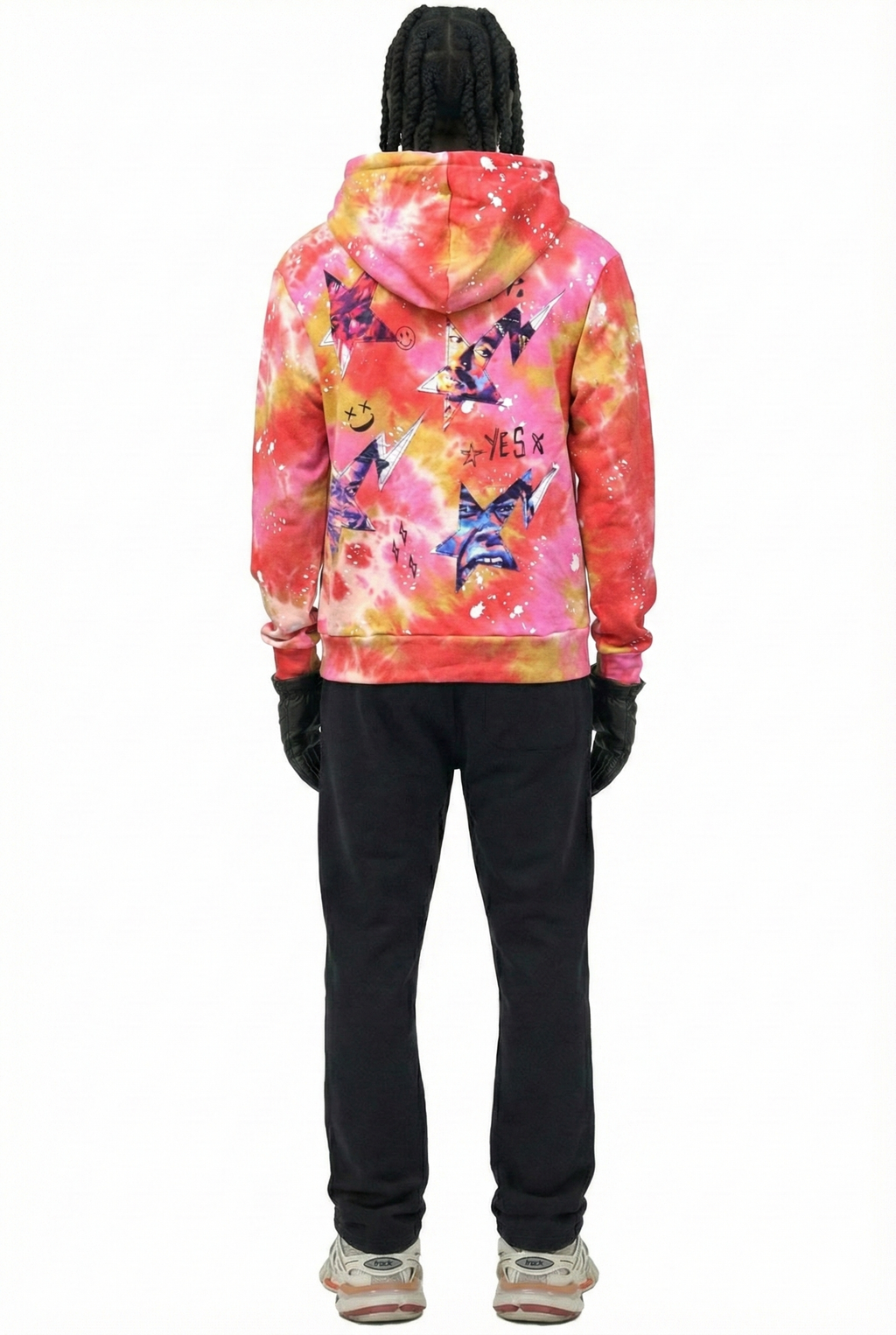 Mulberry Men's Premium Tie dye Pullover Hoodie