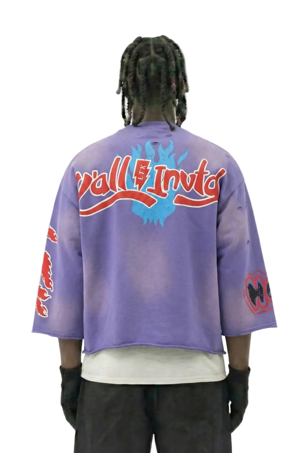 DIAZ S/N Jersey 3/4 Sleeve Crop Top Tee