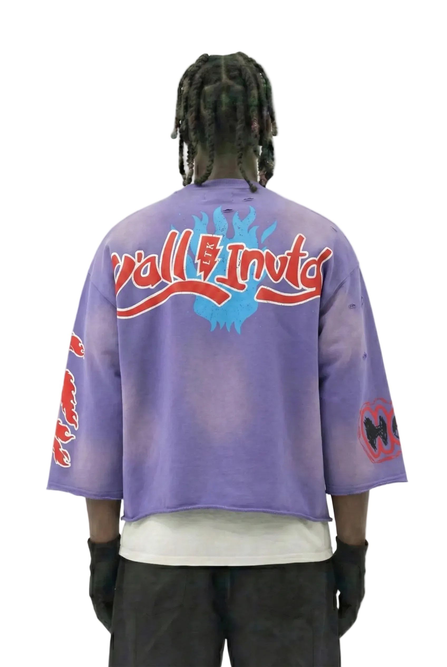 DIAZ S/N Jersey 3/4 Sleeve Crop Top Tee