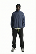 STEEL Men's premium crispy nylon long sleeve half zip pullover jacket