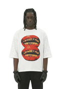 CLAIN SN/ Jersey 3/4 Sleeve Crop Top Tee