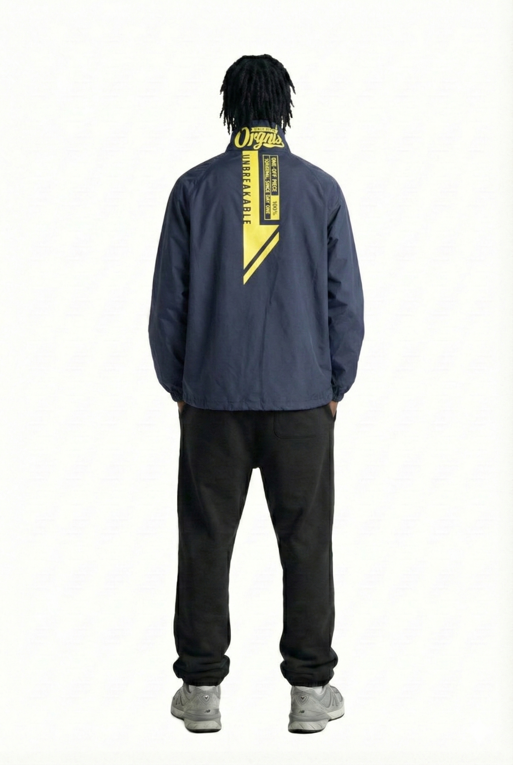 STEEL Men's premium crispy nylon long sleeve half zip pullover jacket