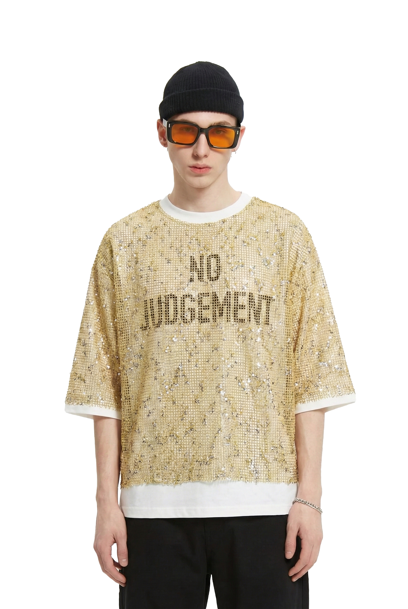 Petal S/N Jersey 3/4 Sleeve Crop Top Tee