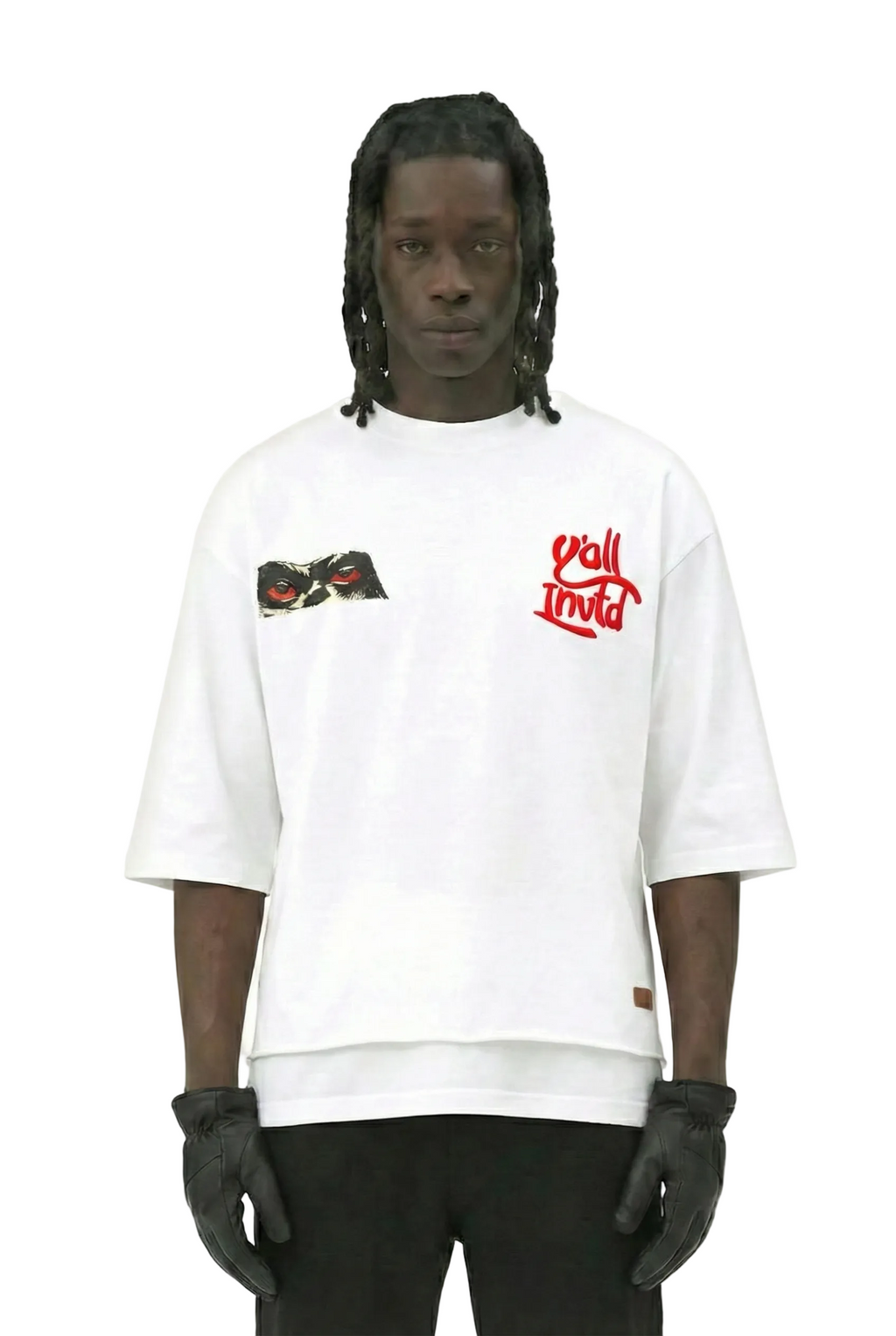 KINON SN/ Jersey 3/4 Sleeve Crop Top Tee