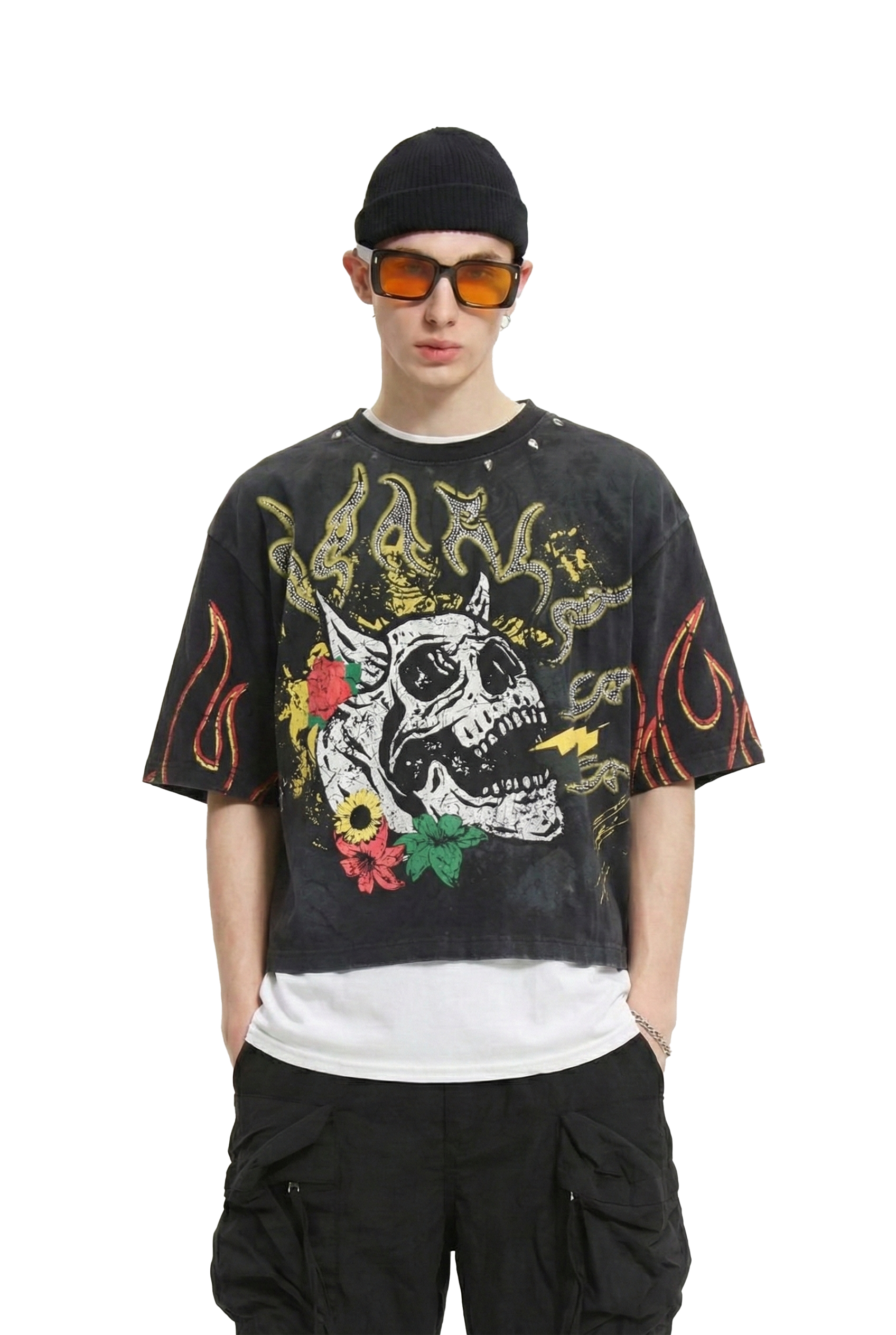 PERIDOT S/N Jersey 3/4 Sleeve Crop Top Tee