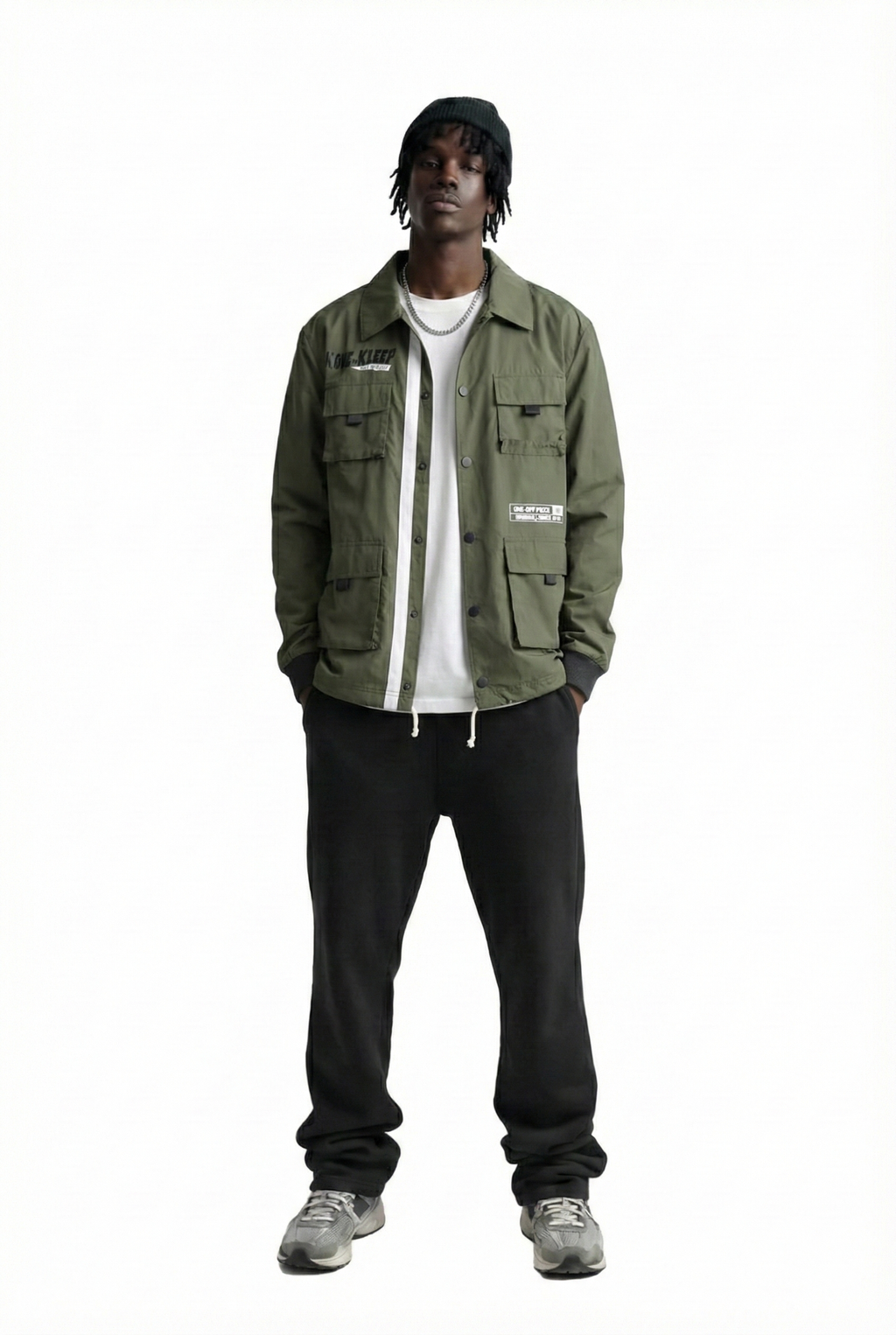 ANAS Men's premium crispy nylon long sleeve coach jacket