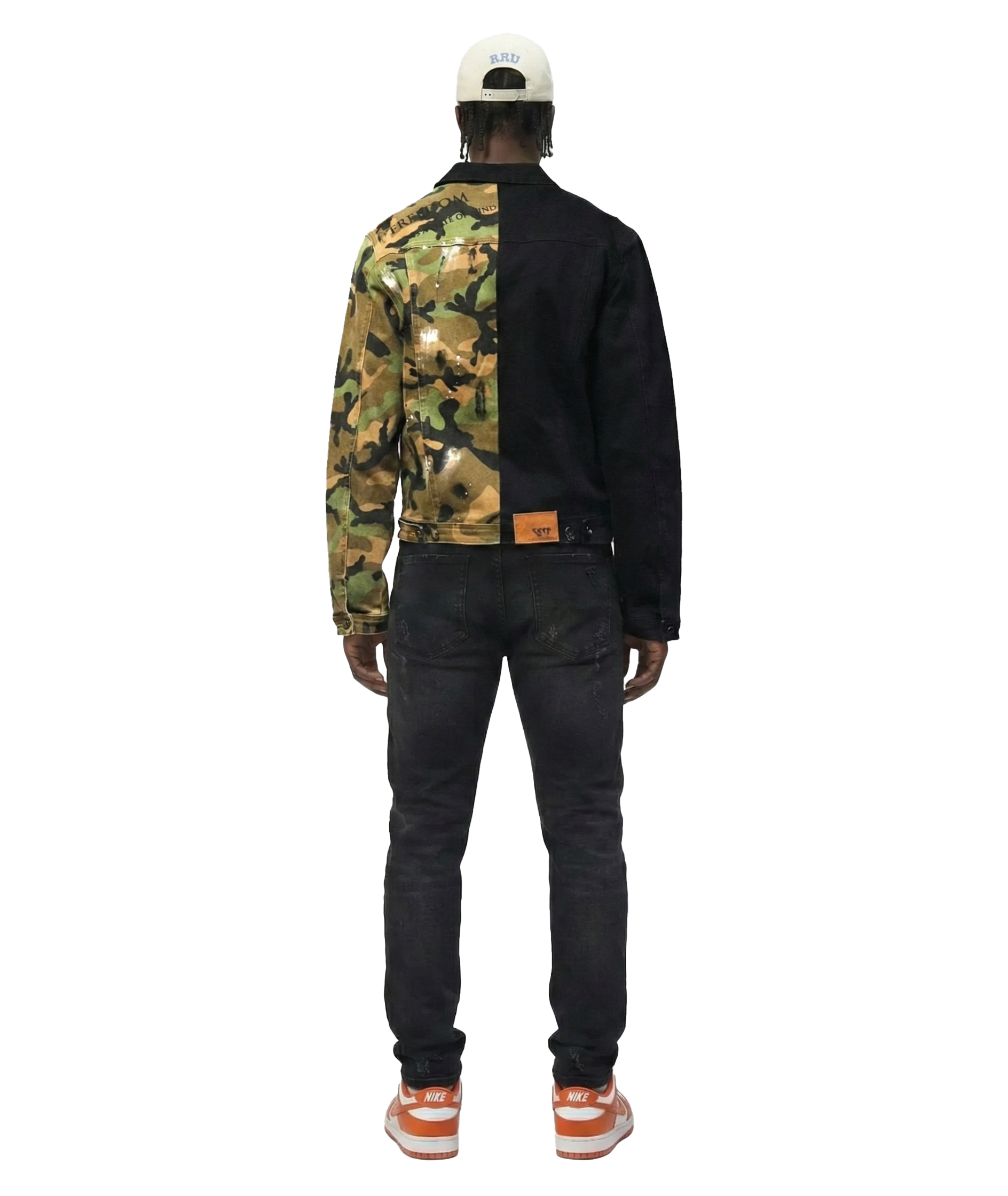 Bistre Half and Half Washed Twill Jacket