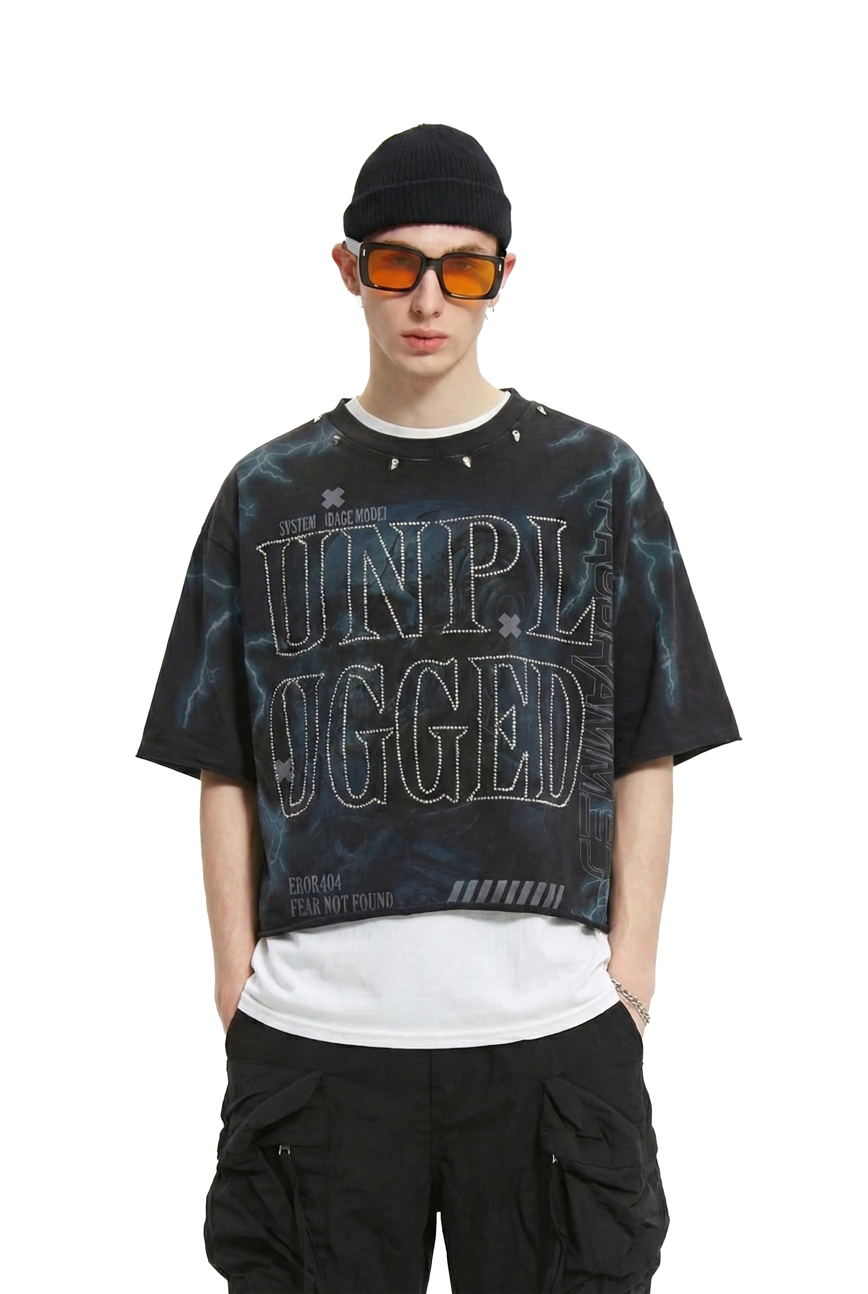 DUSTSPIRE S/N Jersey 3/4 Sleeve Crop Top Tee