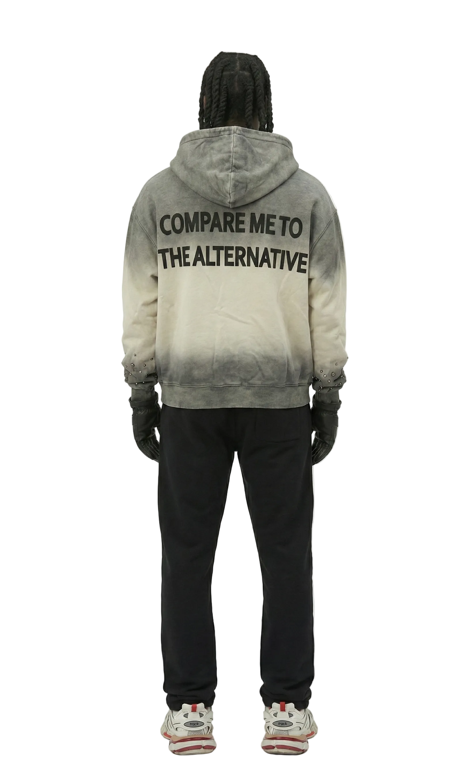 NOEL French Terry Long Sleeve Crop Top Full Zip Hoodie