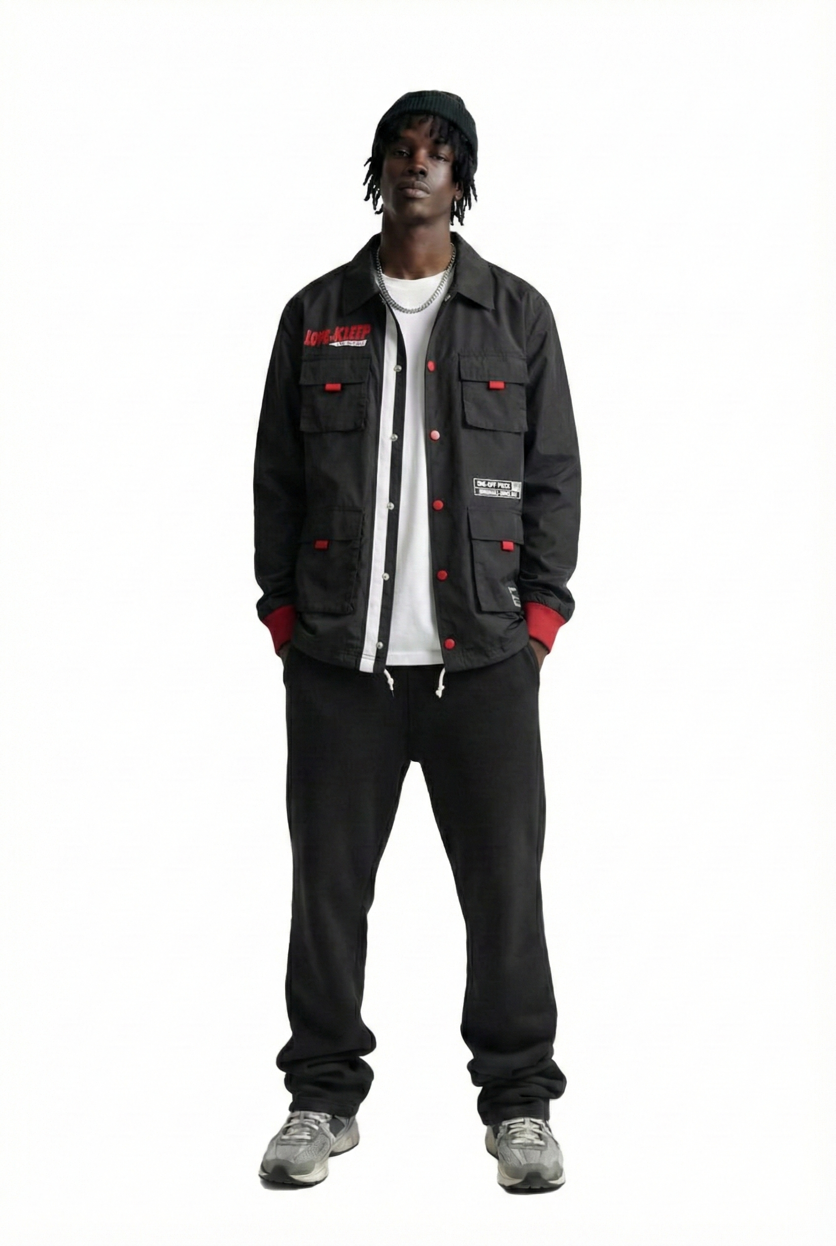 JOSH Men's premium crispy nylon long sleeve coach jacket