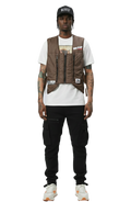 HAZEL Men's premium cire padded vest with functional tape and multi pocket