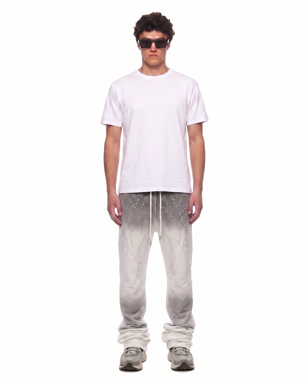 SMUDGE Washed French Terry Stacked Jogger Pants