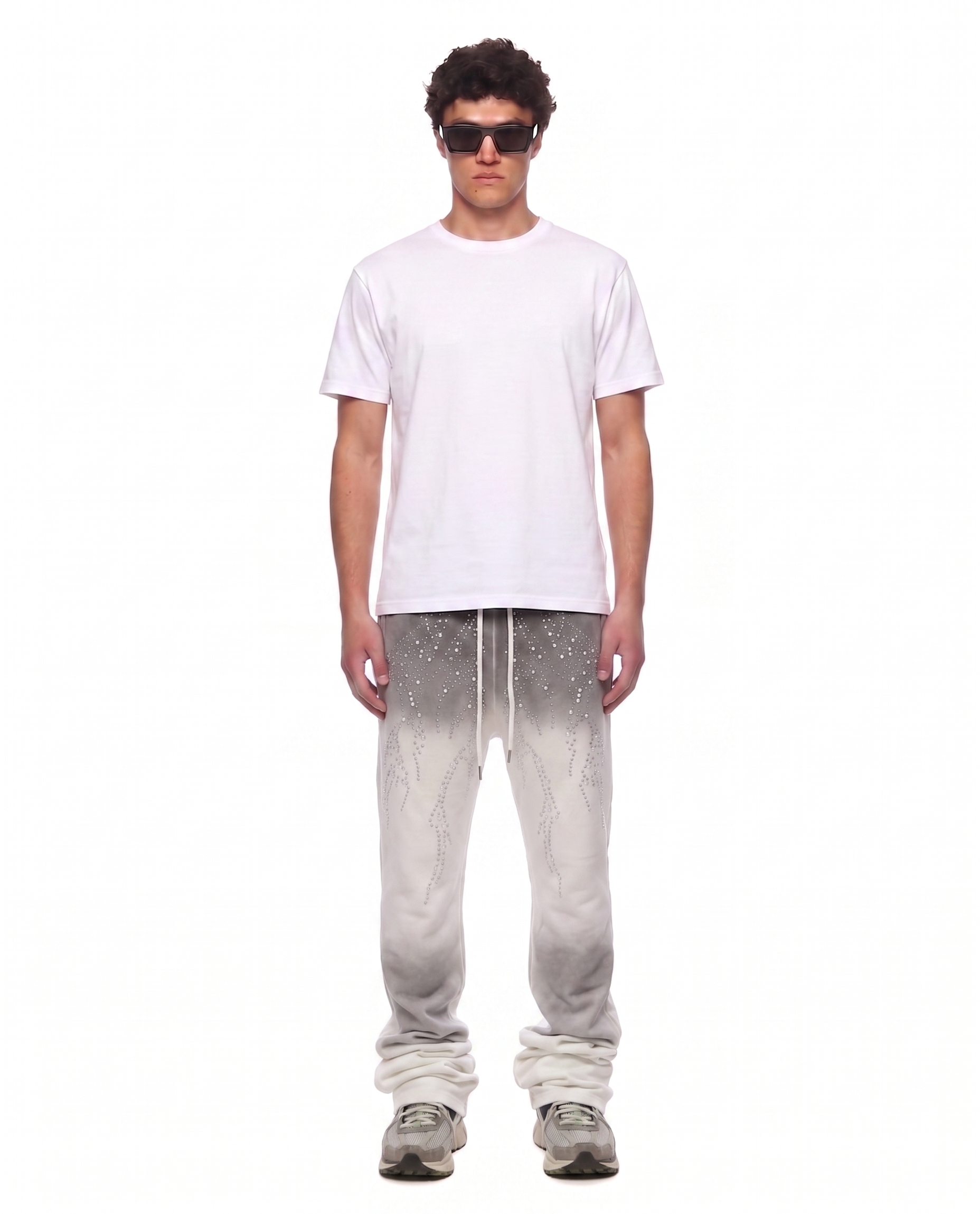 SMUDGE Washed French Terry Stacked Jogger Pants