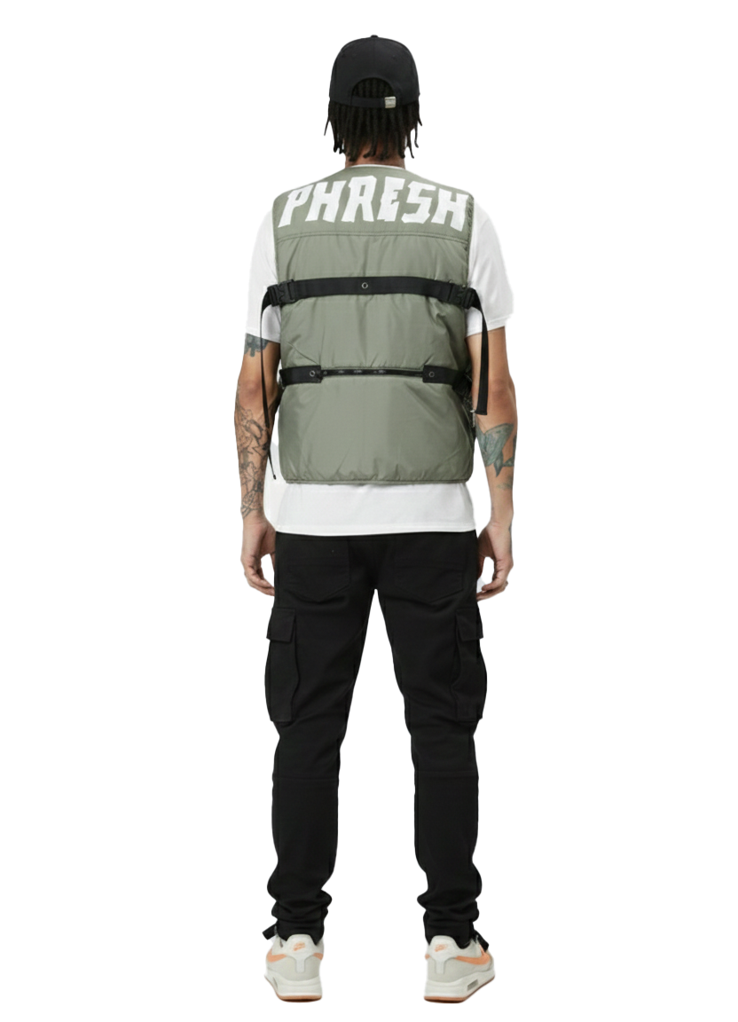 LAUREL Men's premium cire padded vest with functional tape and multi pocket