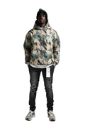 KAMI Padded Crop Style Nylon Pullover Jacket