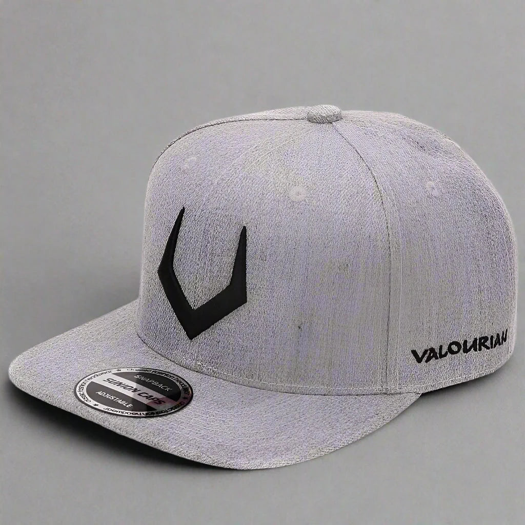 Unisex Grey Wool Snapback