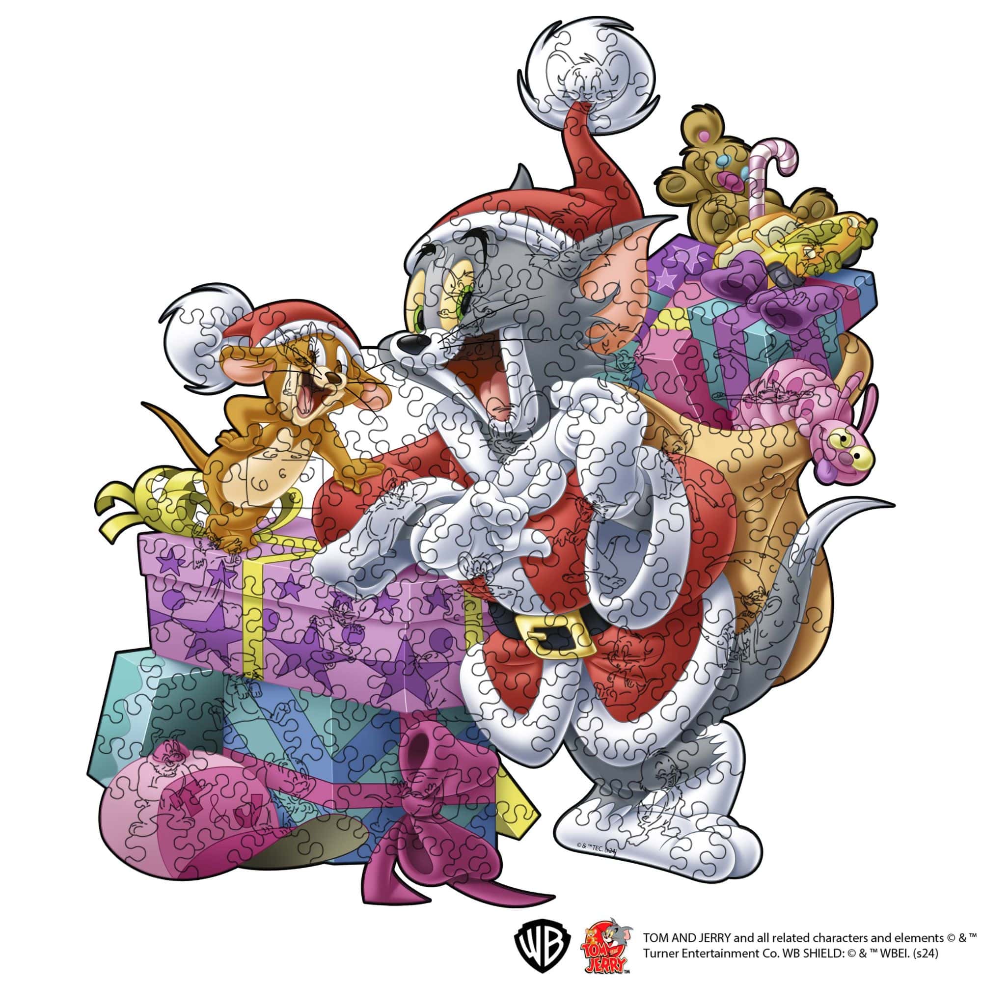 Wooden jigsaw puzzle Tom & Jerry™ – New Year Edition