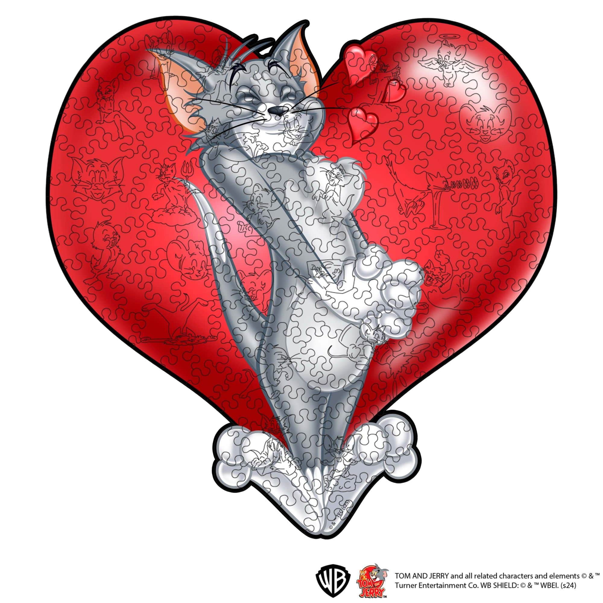 Wooden jigsaw puzzle Tom & Jerry™ – Heart of Love