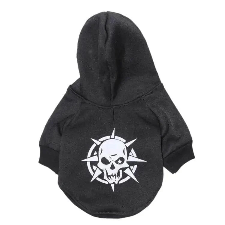 Hooded Scary Skull Fleece Pet T-Shirt