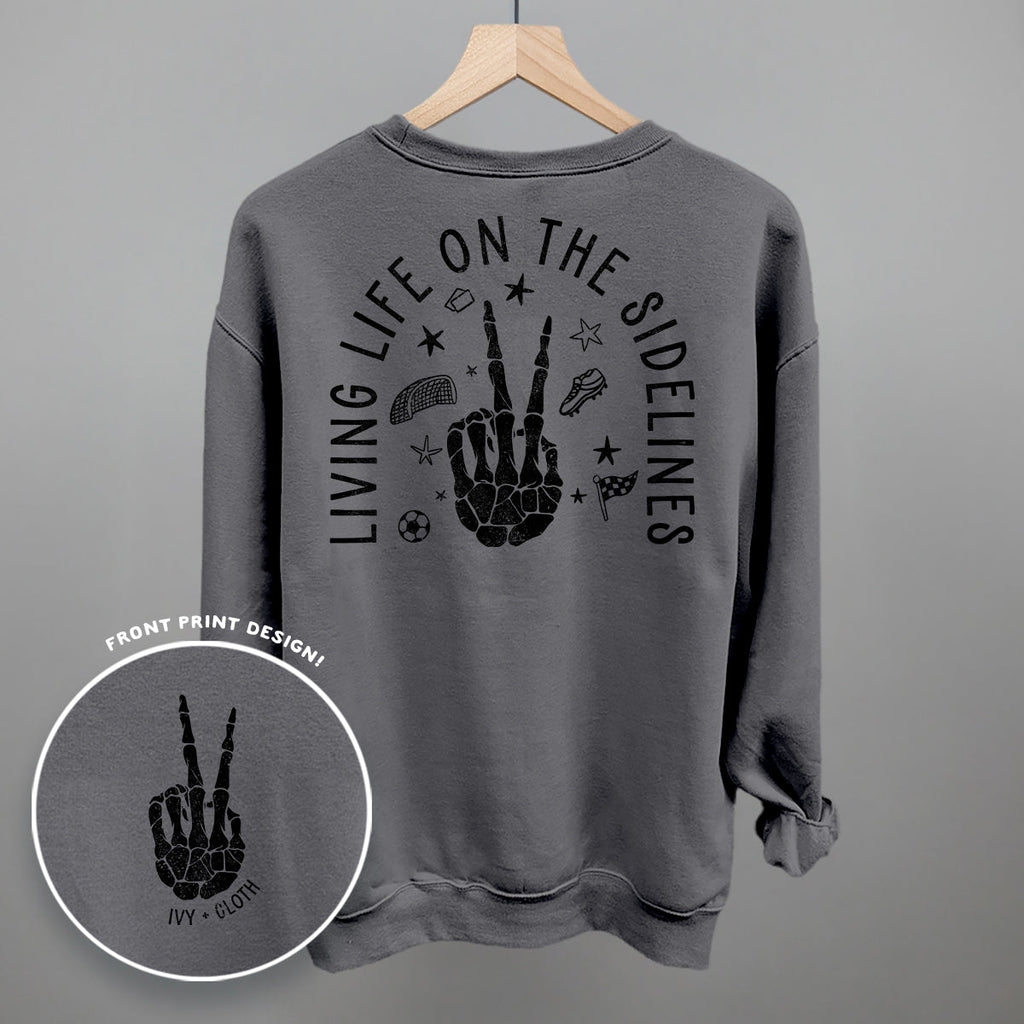 Living Life On The Sidelines Soccer (Back Print)