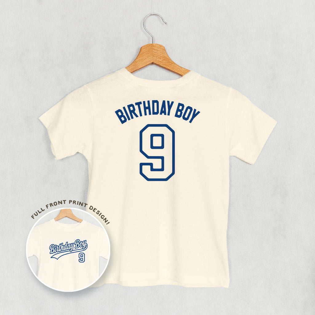 Birthday Boy Varsity #9 (Kids Back Print)