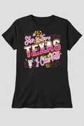 Ladies “She’s From Texas” White Graphic Tee