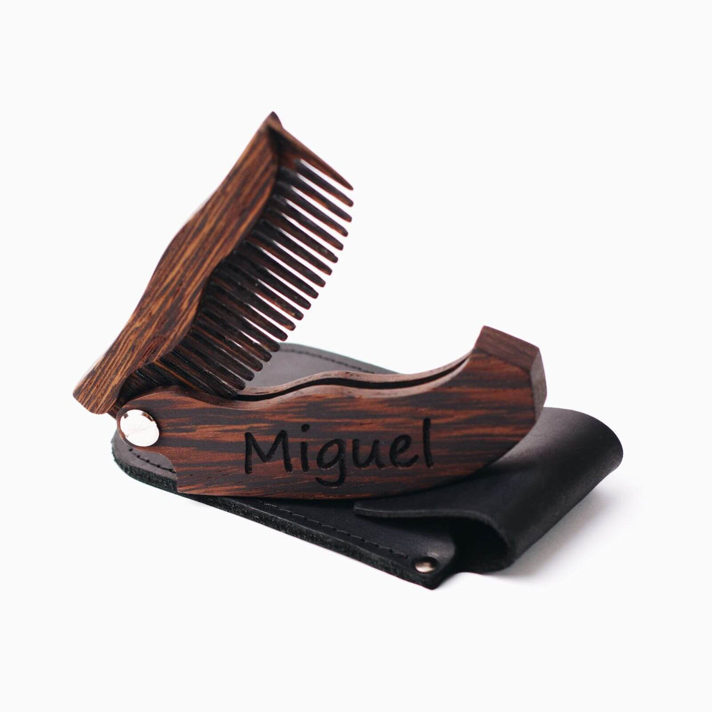 Wooden Beard Comb - Super dad