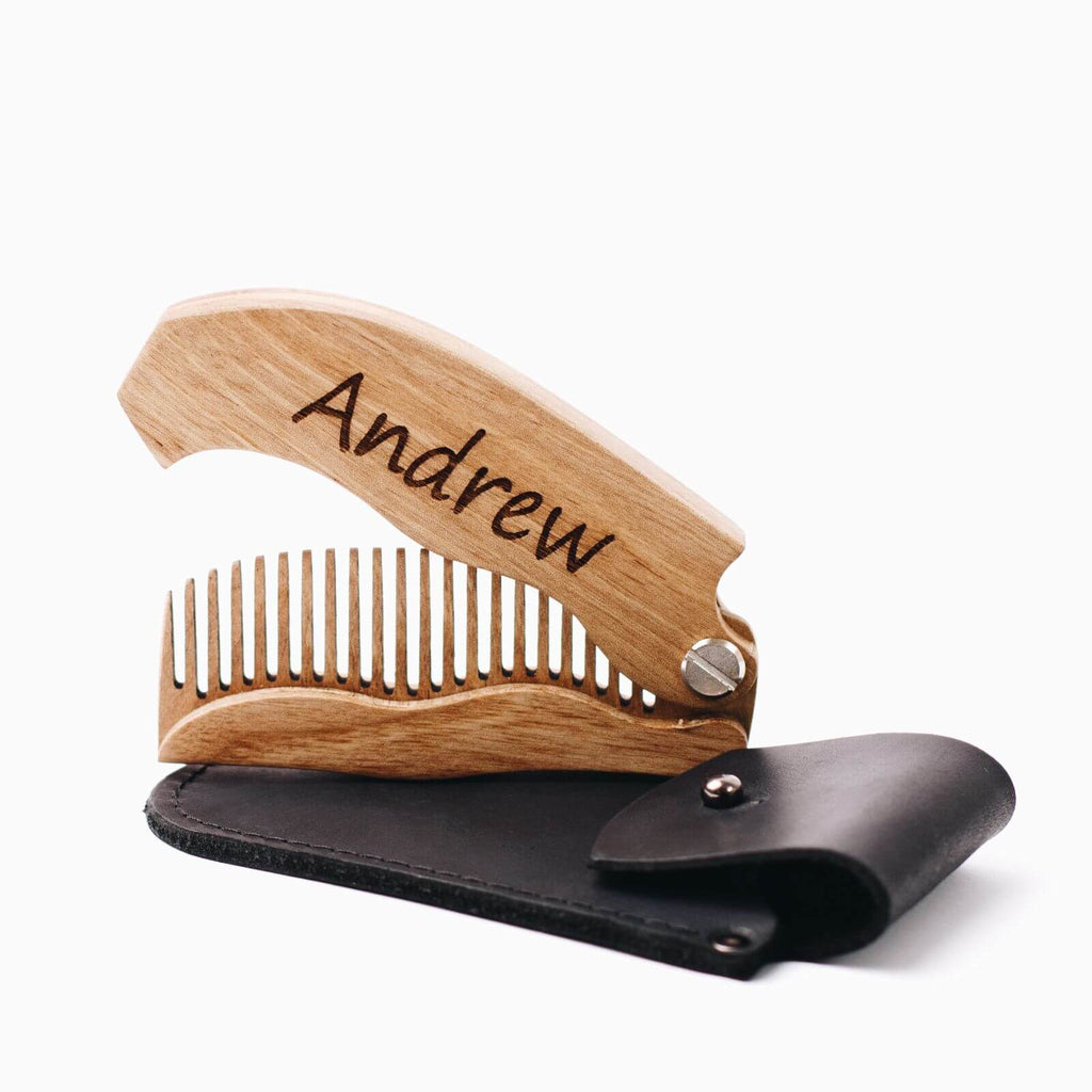 Wooden Beard Comb - Super dad