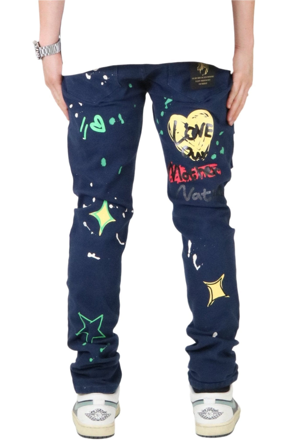 Rey Men's premium skinny twill cargo pants.