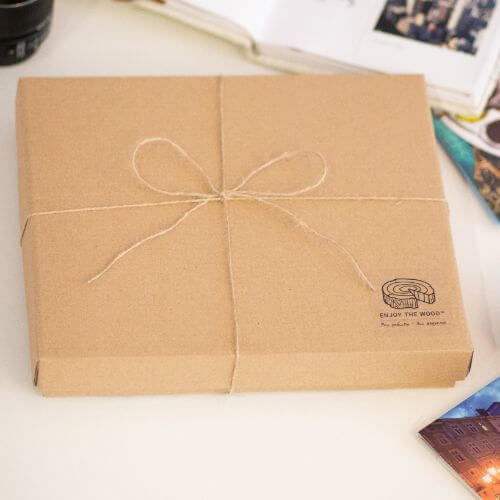 Wooden Album with Leather - Tenderness (vertical)