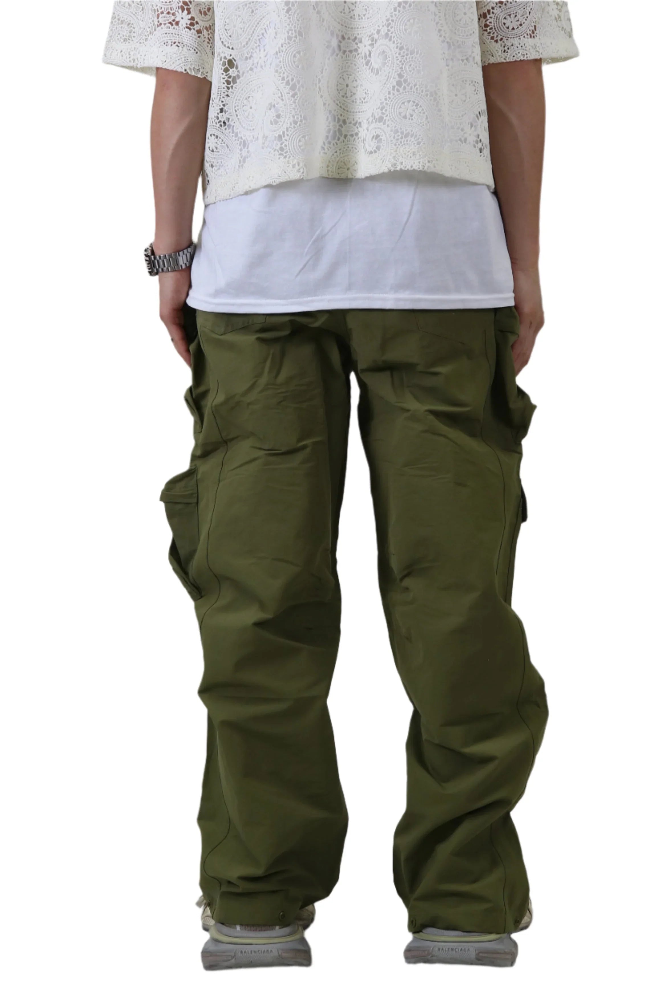 VONT FINE TWILL NYLON BAGGY FIT CARGO PANTS
