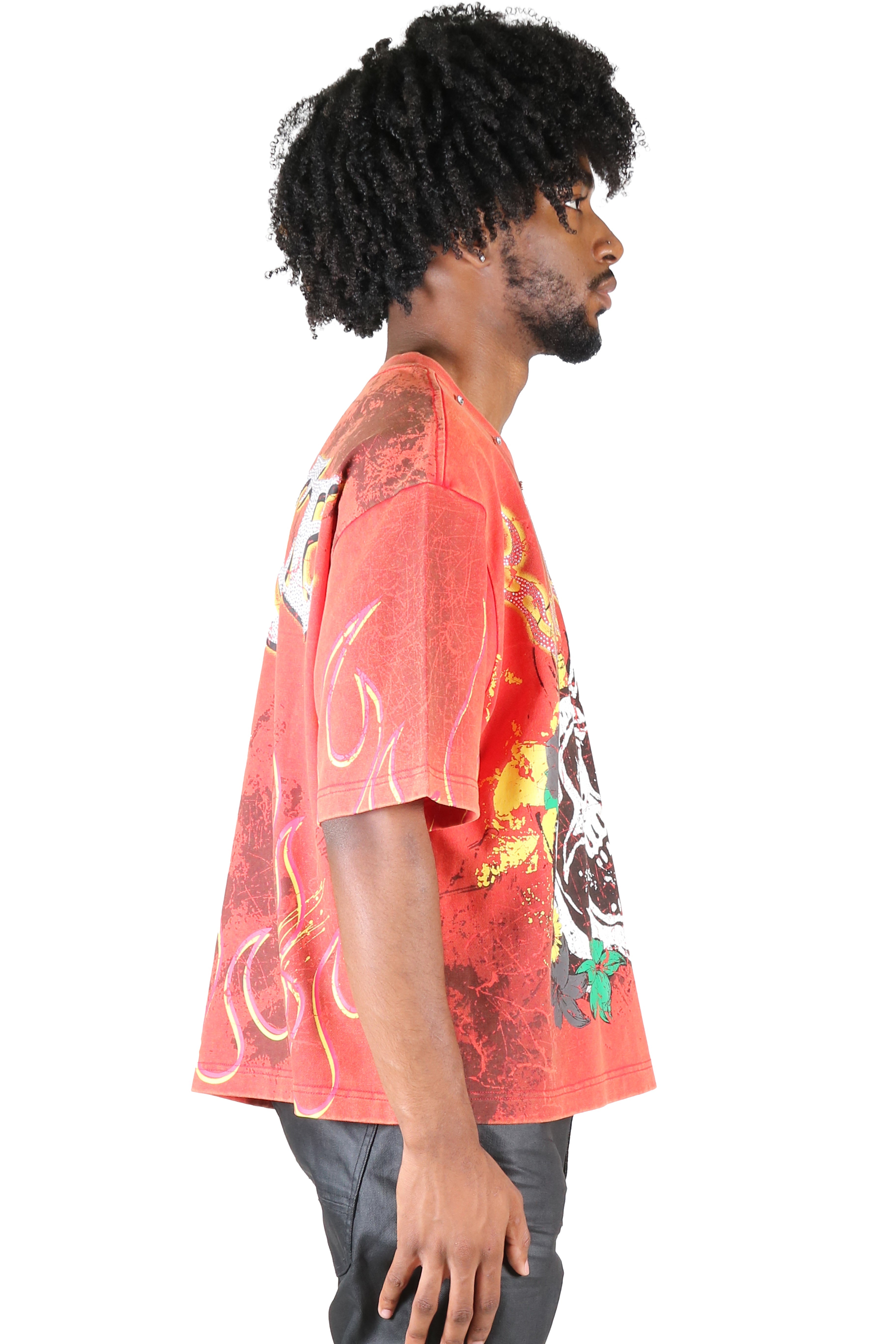 CALCITE S/N Jersey 3/4 Sleeve Crop Top Tee