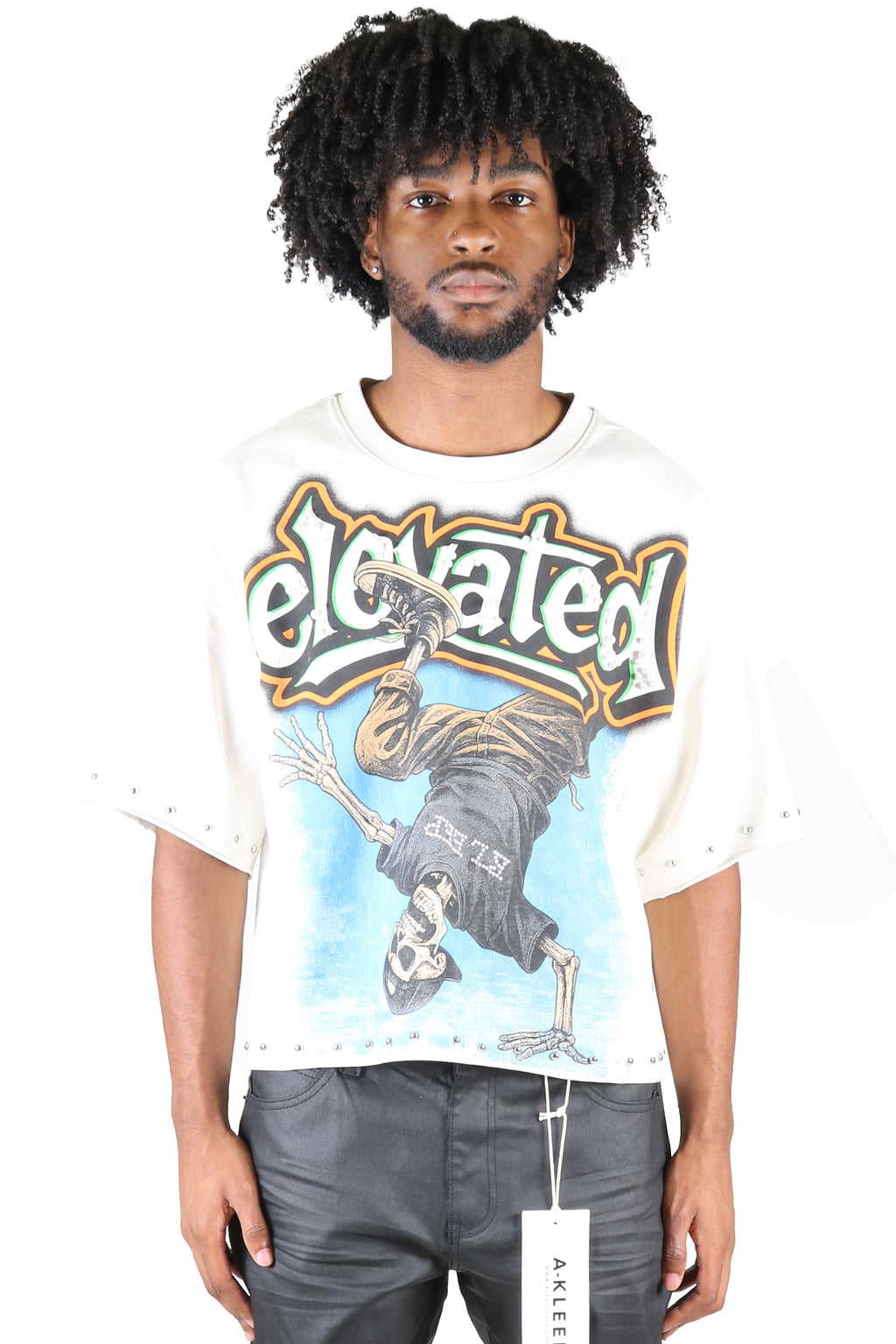 ALAN S/N Jersey 3/4 Sleeve Crop Top Tee