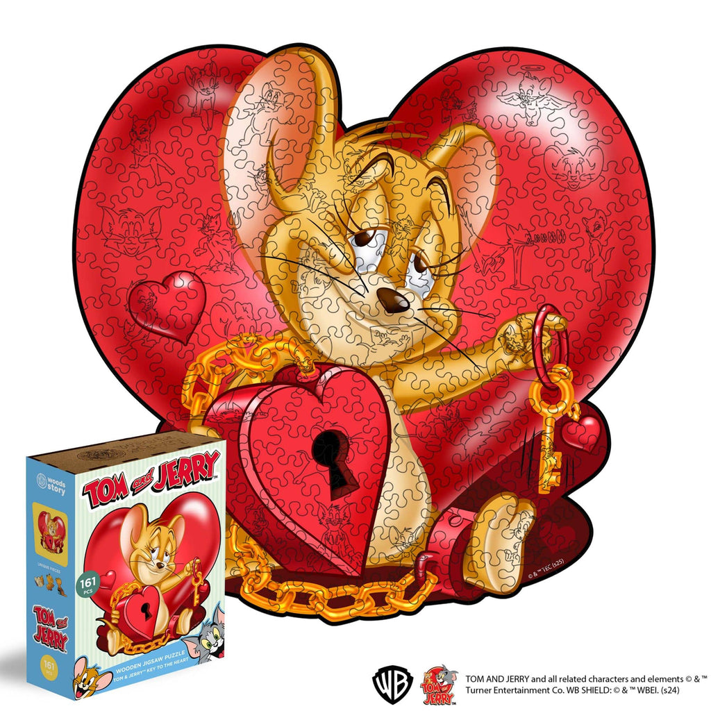 Wooden jigsaw puzzle Tom & Jerry™ – Key to the Heart