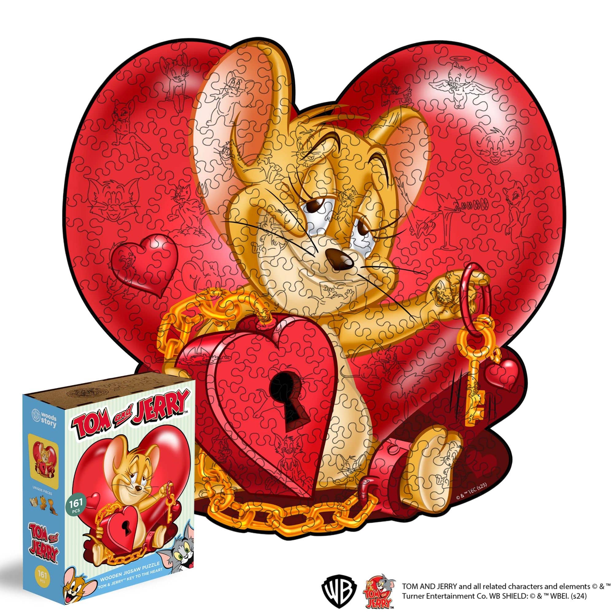 Wooden jigsaw puzzle Tom & Jerry™ – Key to the Heart