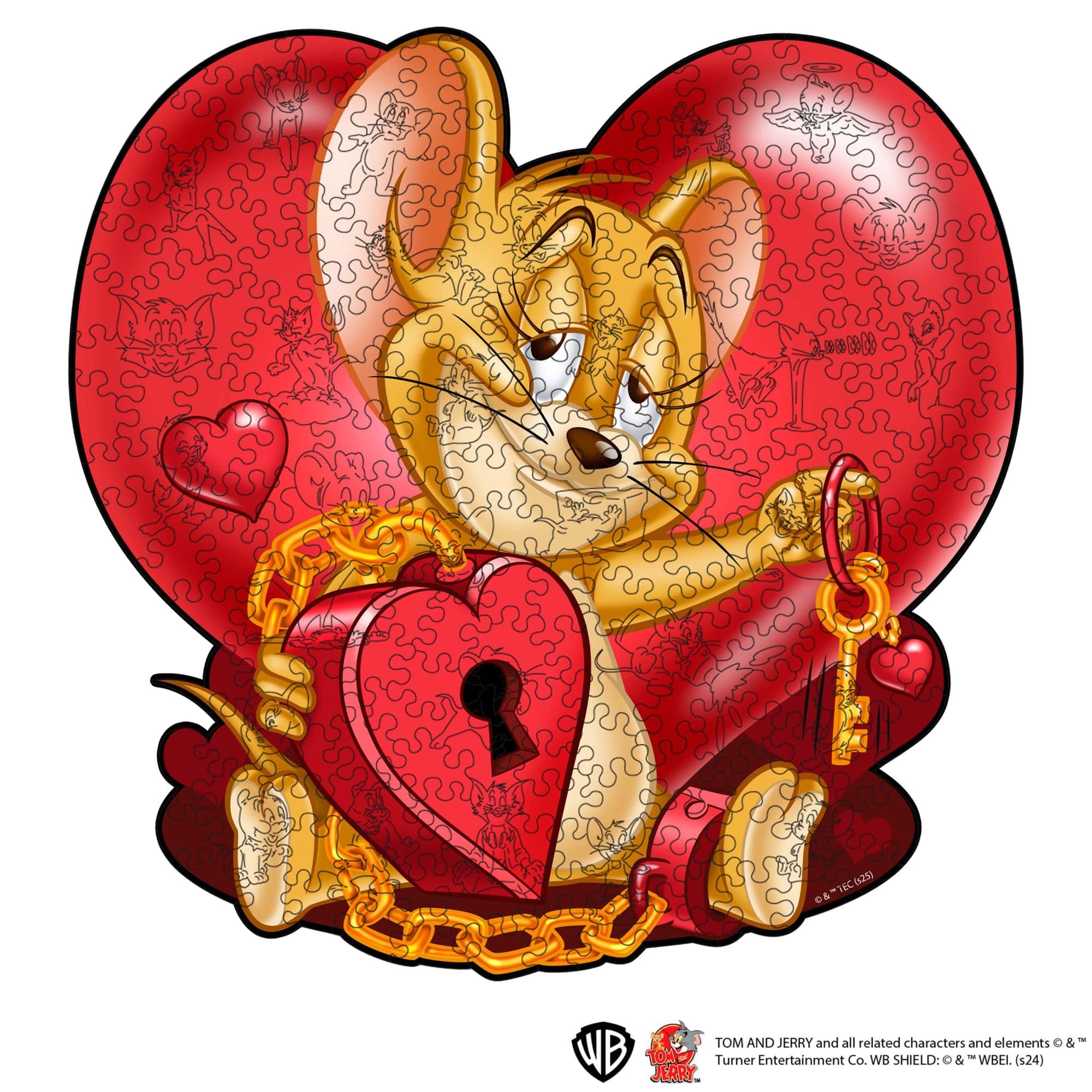 Wooden jigsaw puzzle Tom & Jerry™ – Key to the Heart
