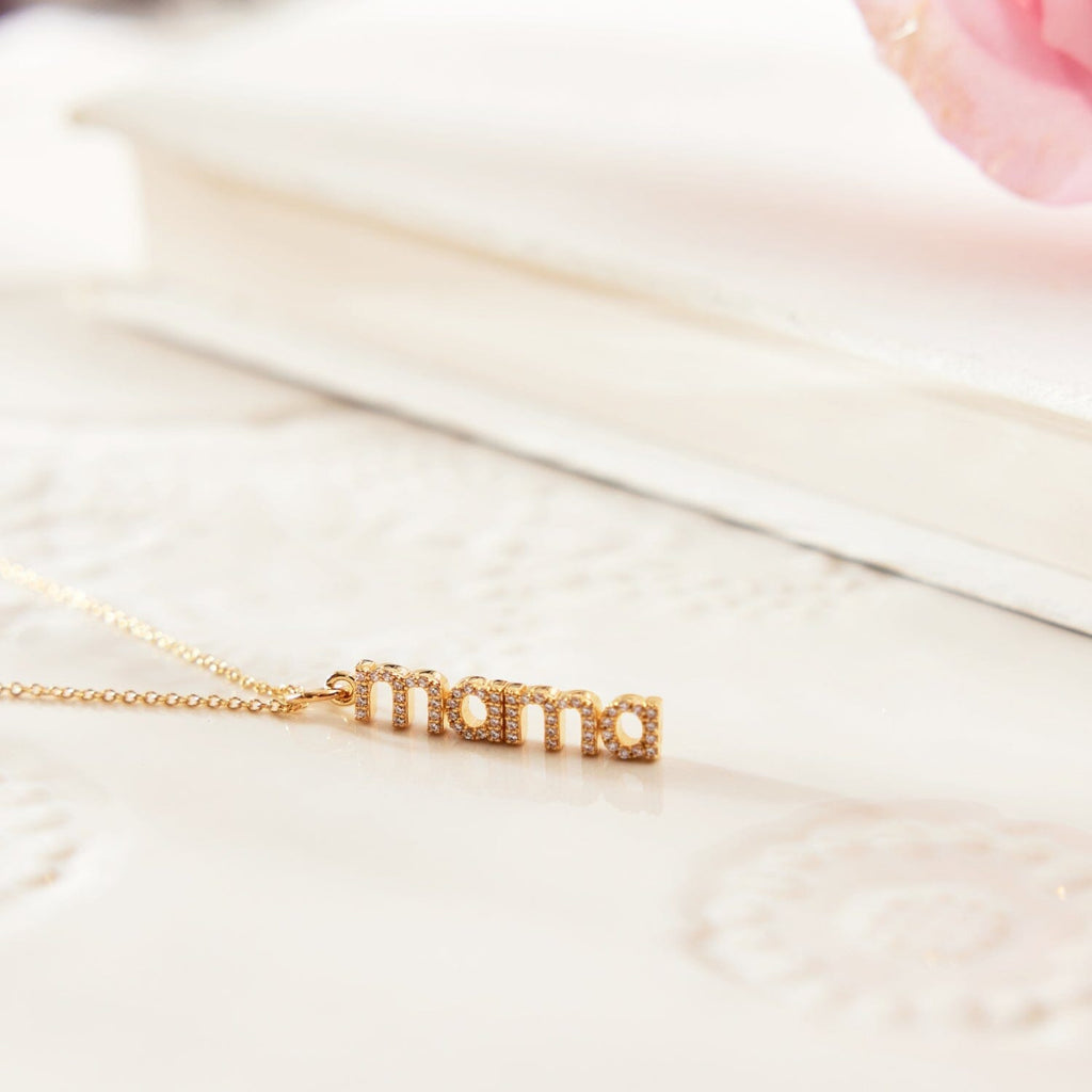 Pavé Vertical Mama Necklace