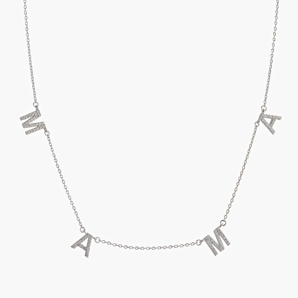 Floating Pavé Mama Necklace