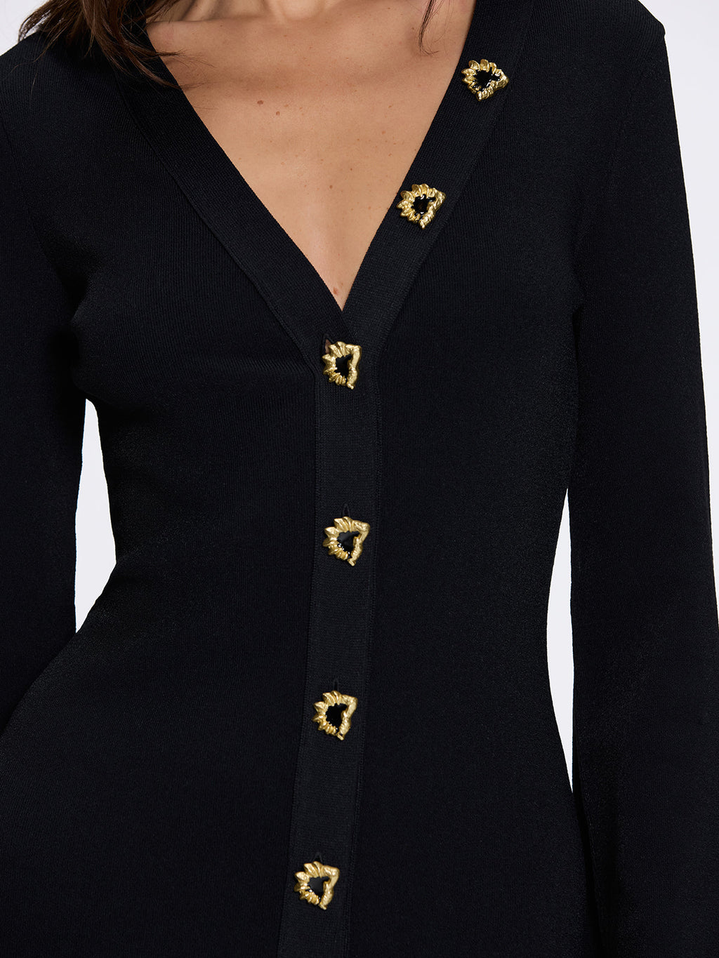 Aslı Şen - Brezia Black Knitted Maxi Dress With Long Sleeve