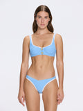 Irene Blue-White Underwired Mid Coverage Bikini Set