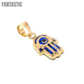 14K Gold Mini Hamsa Pendant