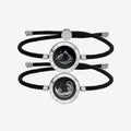 Mountain & Sea Touch Bracelets with Milan Rope (Black+Black)