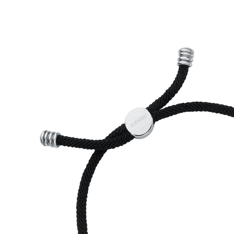 Mountain & Sea Touch Bracelets with Milan Rope (Black+Black)
