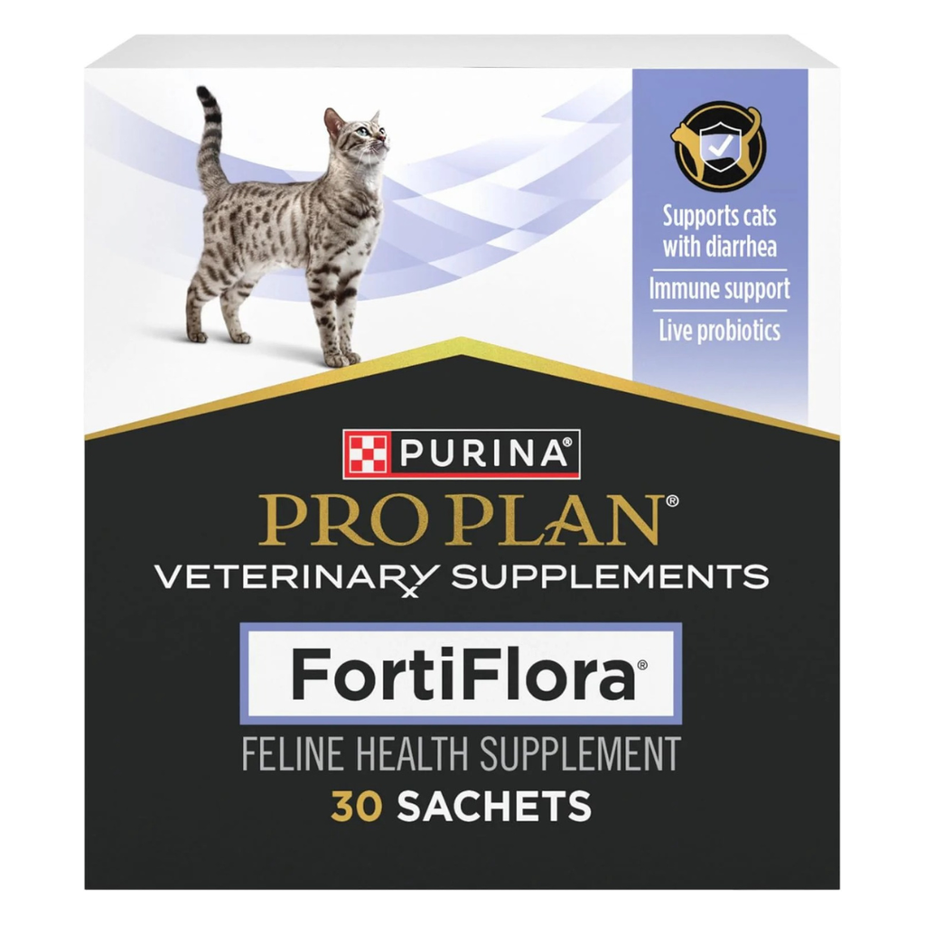 Purina Pro Plan FortiFlora Cat Probiotic – 30 Sachets for Digestive Support