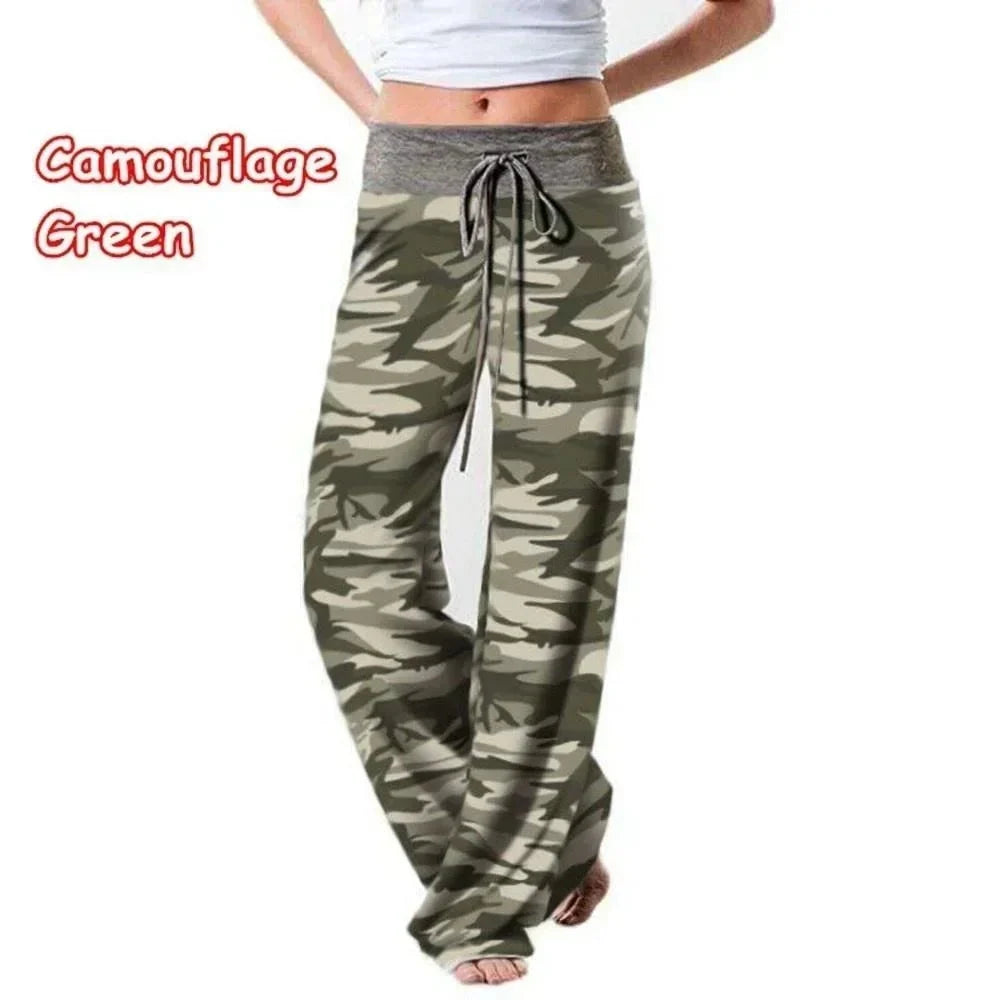 Plus Size Wide-Leg Drawstring Lounge Pants Casual Comfort