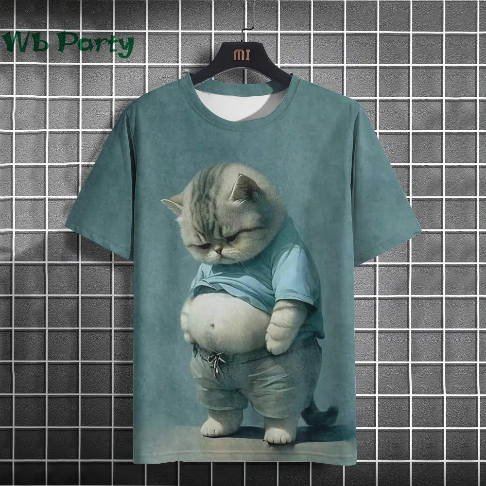 Cat Print shirts - Y2K Graphic T-Shirt
